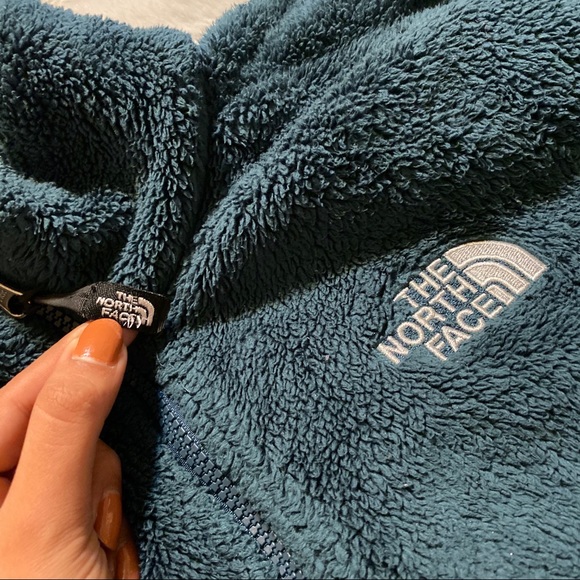 North Face Teal Fleece Zip-Up - Picture 4 of 7